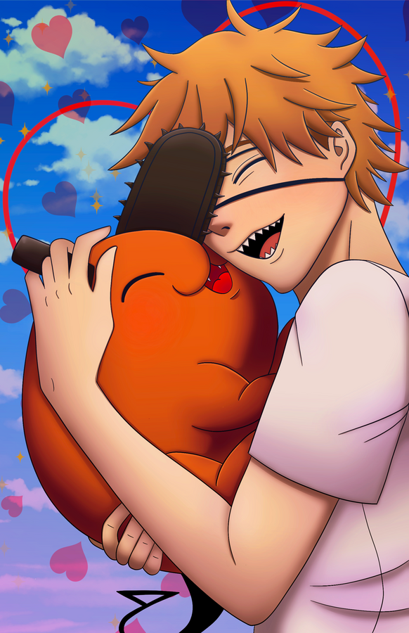 Denji and Pochita Print
