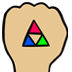 Tricolor Triforce Badge Tricolor Triforce Badge